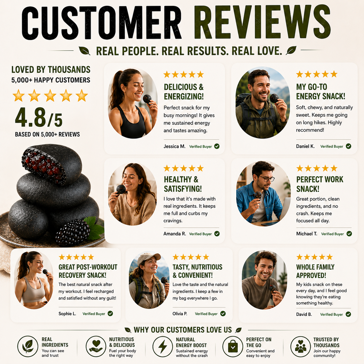 Five Black Mulberry Purple Rice Cake | Traditional Plant-Based Superfood Snack-Rush
