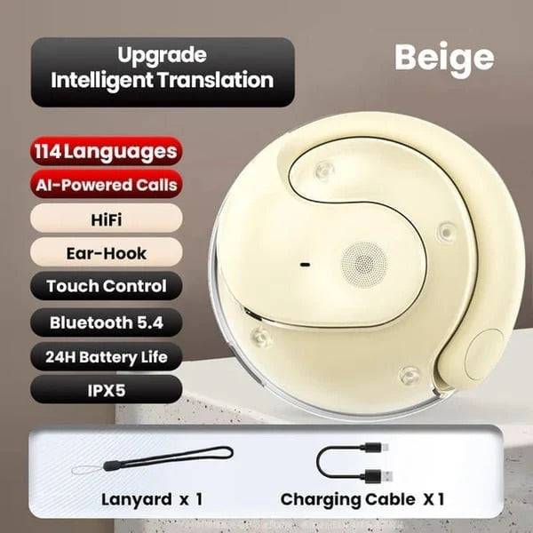 ๐AI-Powered Wireless Bluetooth 5.4 Earphones | Ultra-Clear Translation -HG