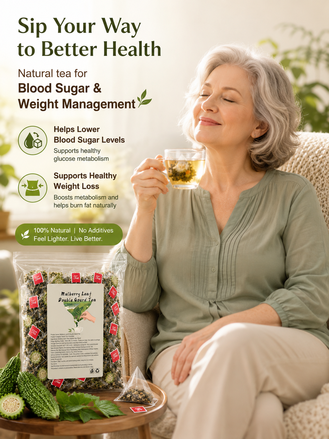 Mulberry Leaf Double Melon Tea - Natural Health Beverage 🍃🍵-HG