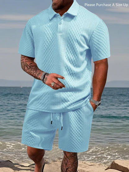 🌴 Men's Summer Polo & Shorts Set-TOP1