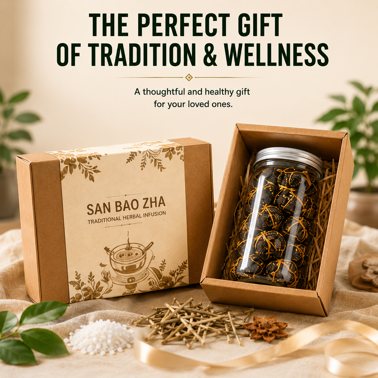 San Bao Zha – Tangerine Peel, Olive & He Gan Cao Herbal Drink-Rush
