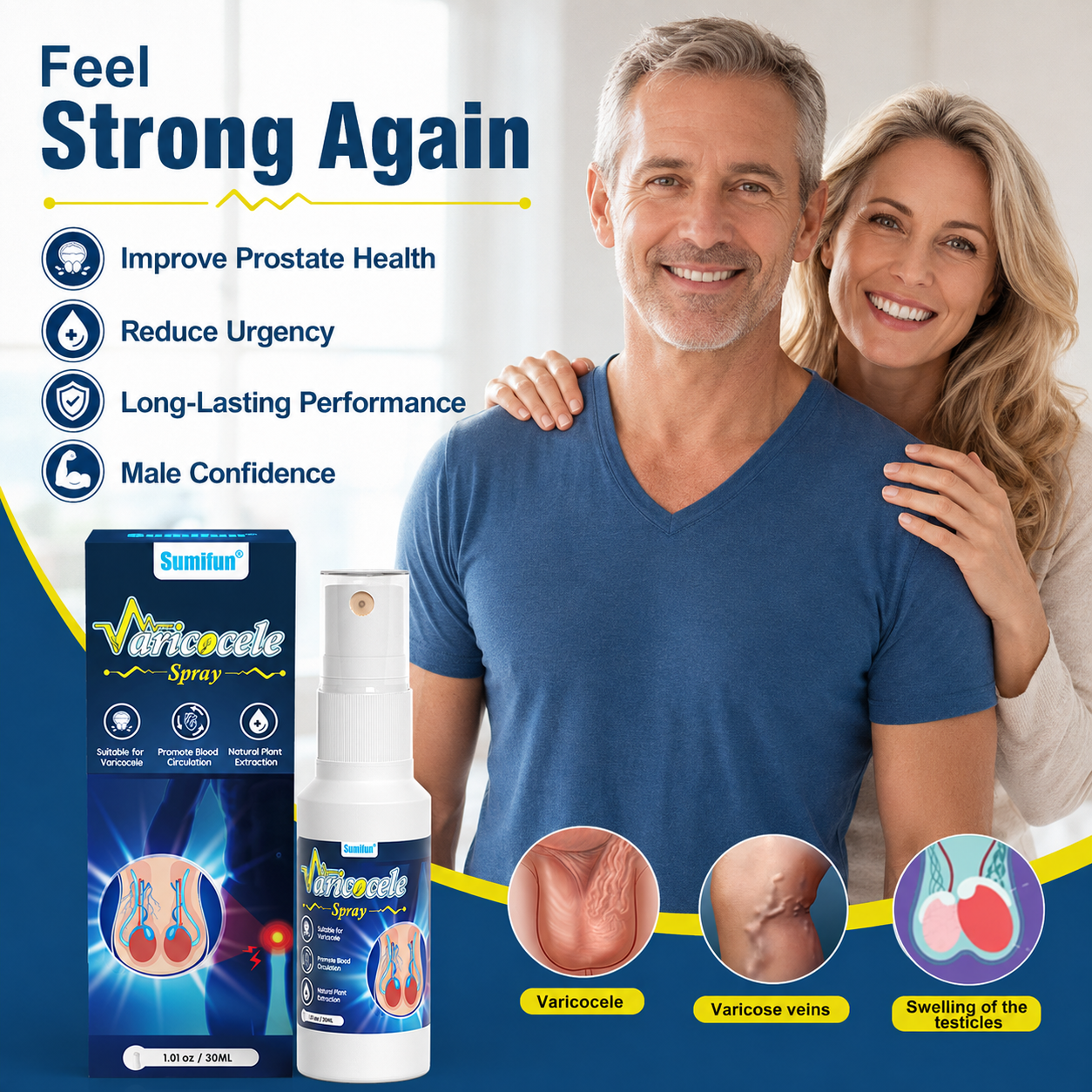 🌿Made for Men Who Want Better Daily Comfort – Sumifun Varicocele Spray-H