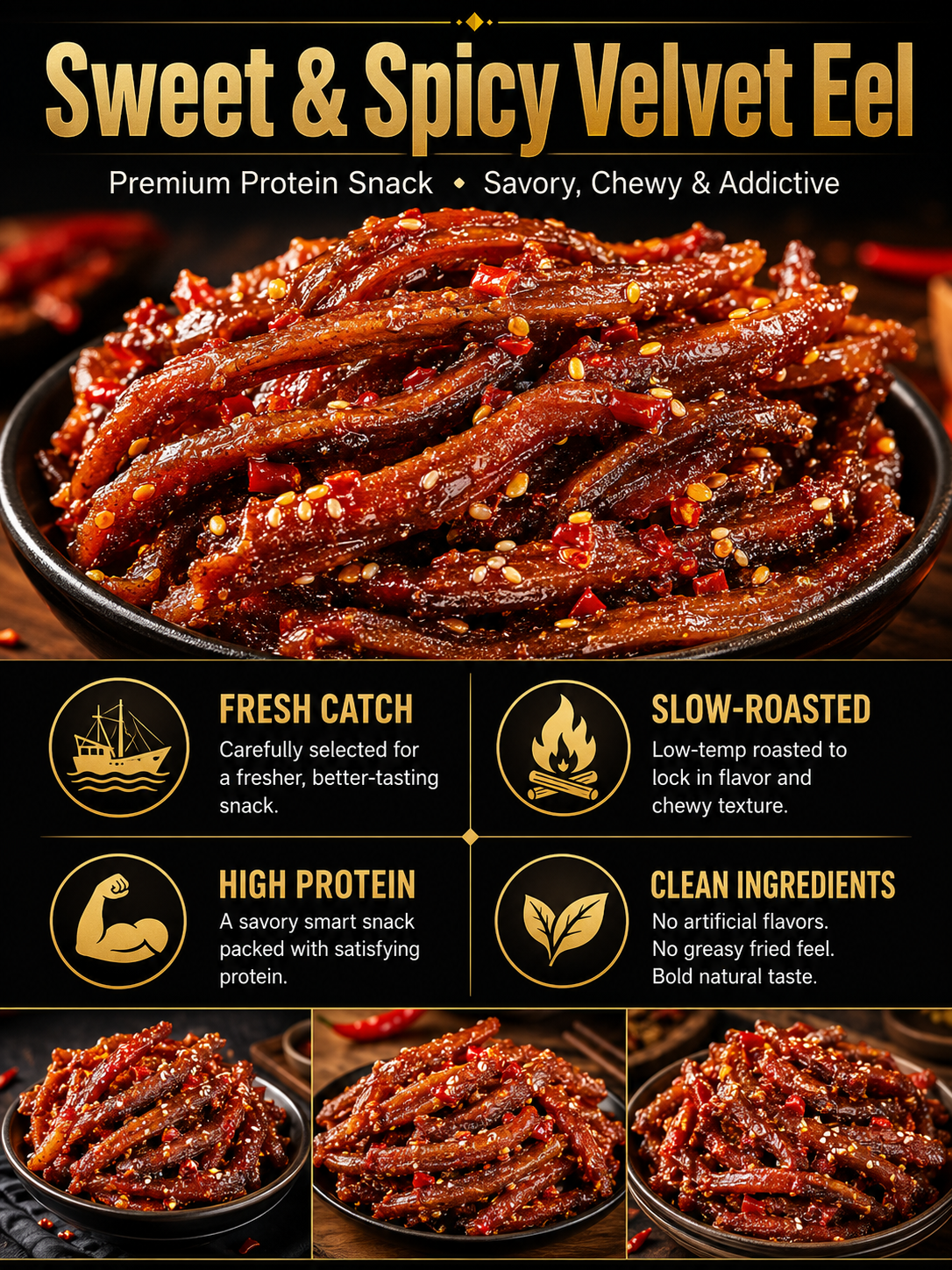 Velvet Eel™ — The Sweet & Spicy Protein Snack Everyone Can’t Put Down! 🔥-TOP1