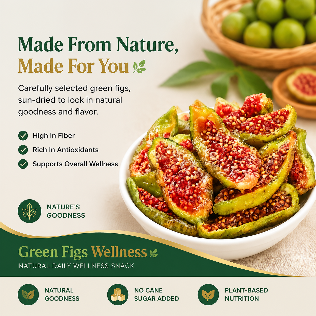 🌿Green Figs Wellness – Premium Dried Green Figs with Natural Plant Nutrients for Daily Wellness-TY