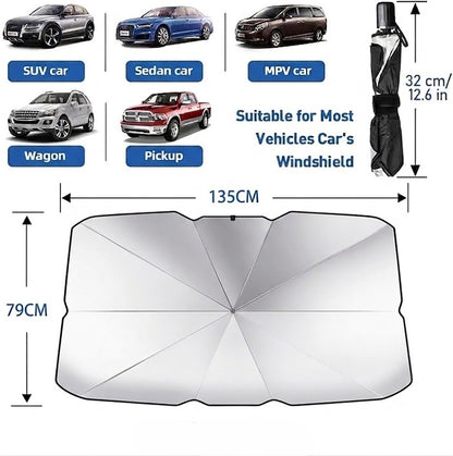 ☀️No More Hot Steering Wheel! Car Windshield Sun Shade Umbrella-HG