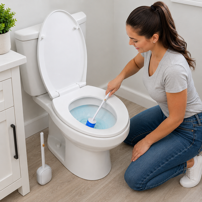 🚽Disposable brush heads and hands-free design for effortless bathroom cleaning-HG
