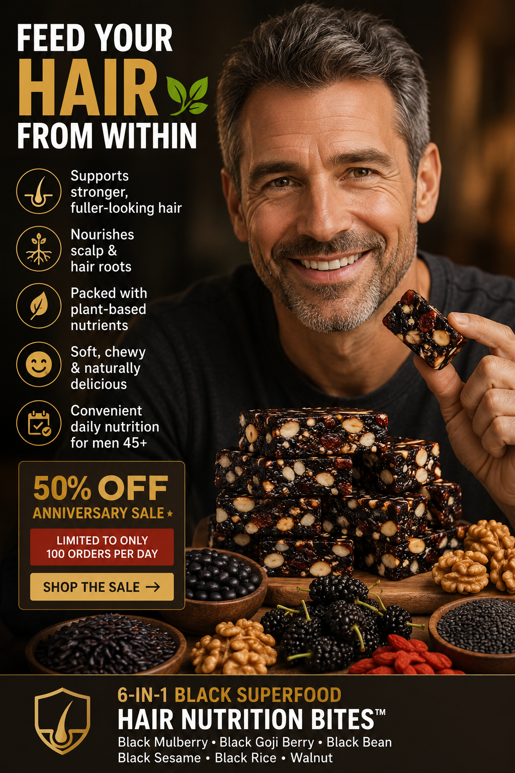 6-in-1 Black Superfood Hair Nutrition Bites™🔥-TOP1