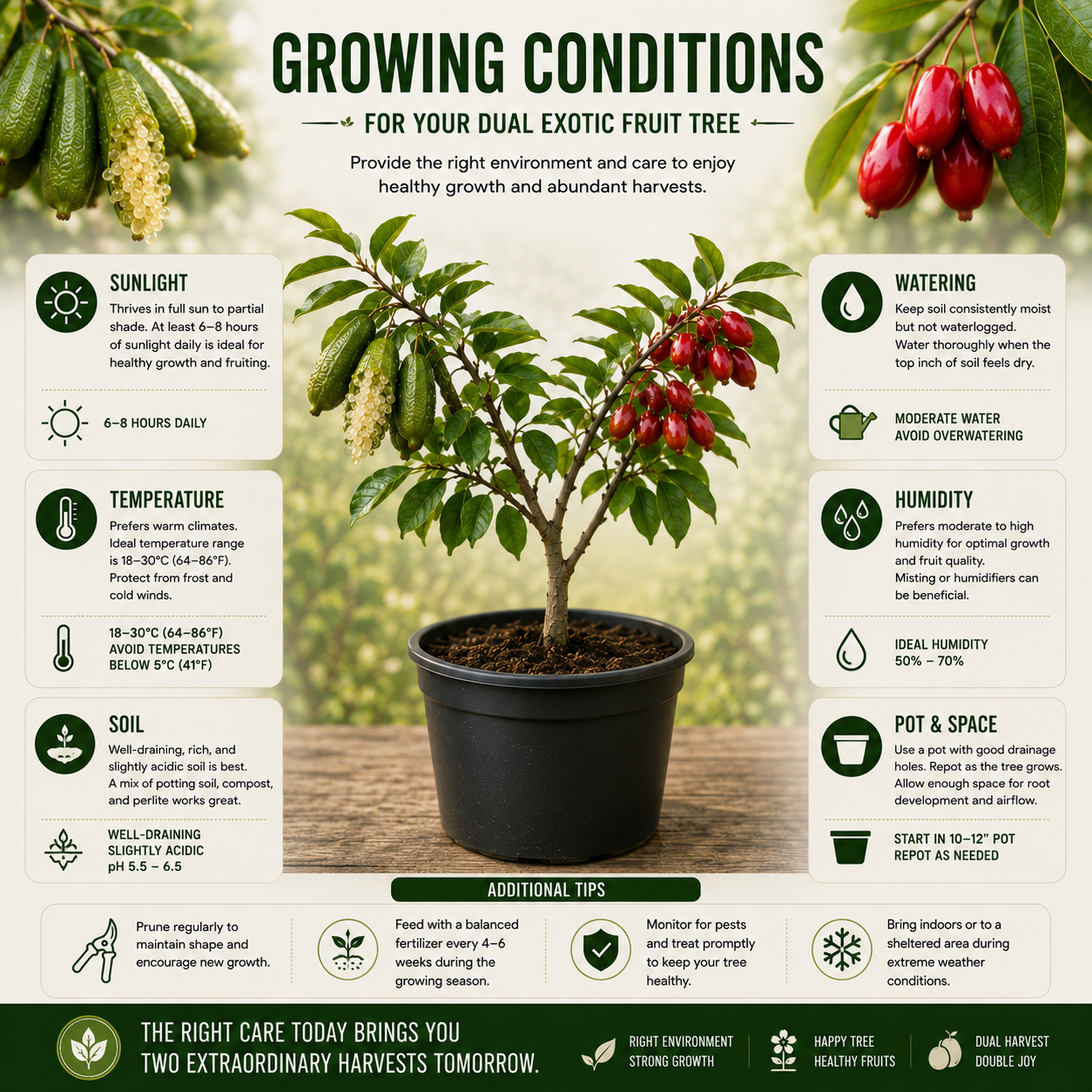 Grow Two Rare Fruits from One Garden Kit –🌿Citrus australasica🍋 & 🌱Synsepalum dulcificum🍇-Rush
