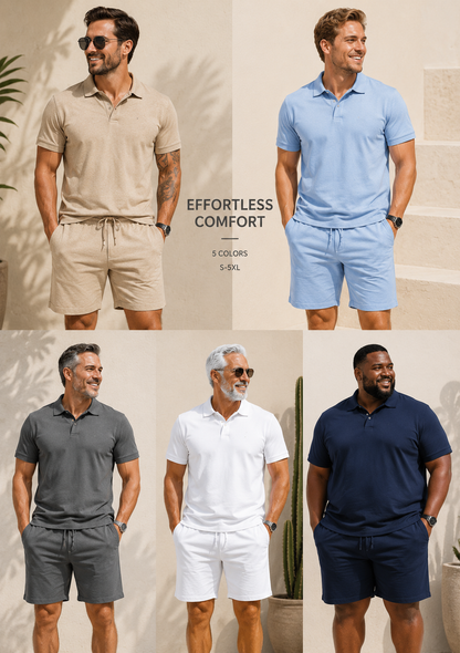 🌴 Men's Summer Polo & Shorts Set-TOP1
