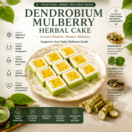 🌱 Dendrobium Mulberry Herbal Cake💚 |✨ Traditional Botanical Snack Crafted for Your Everyday Wellness Routine 🍃-TY