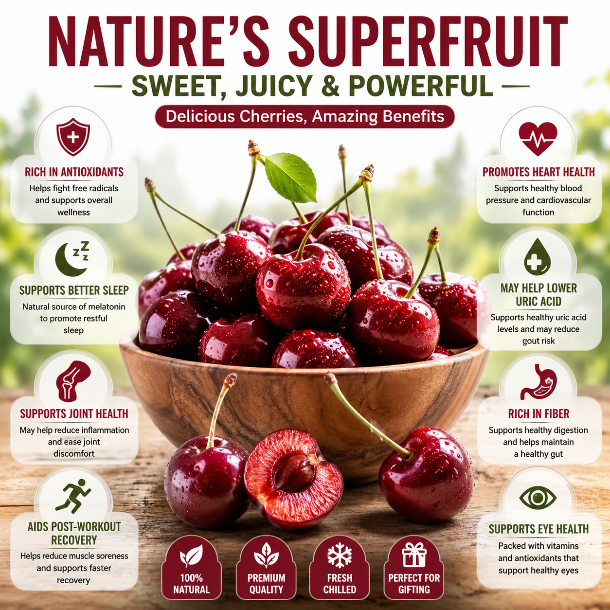 🍒 Premium Cherries – Nature’s Sweetest Delight-Rush