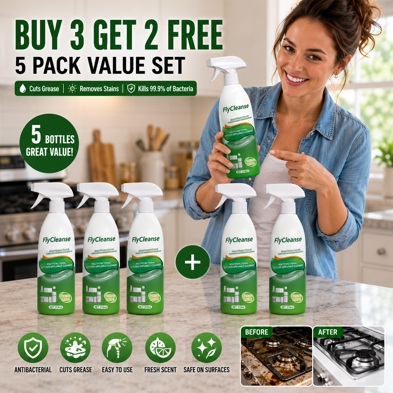 💥 Powerful Degreaser | Antibacterial Kitchen Cleaner-HG
