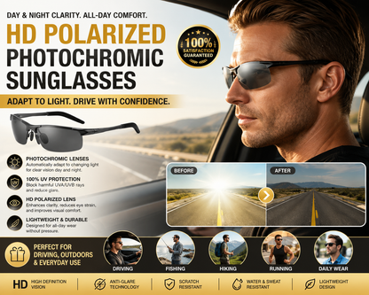 50% OFF TODAY ONLY!Photochromic Sunglasses with Anti-TOP1