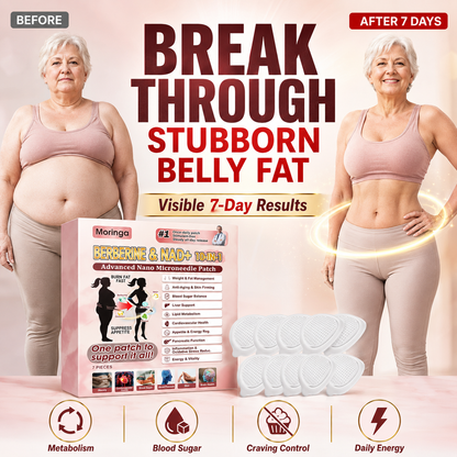 🌿 Moringa BERBERINE & NAD+ 10-IN-1 Daily Wellness Patch ✨ Metabolism, Craving & Waistline Support-TY