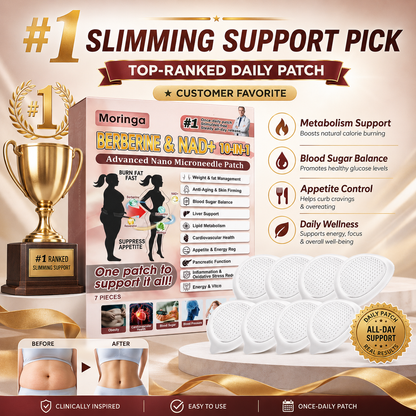 🌿 Moringa BERBERINE & NAD+ 10-IN-1 Daily Wellness Patch ✨ Metabolism, Craving & Waistline Support-TY
