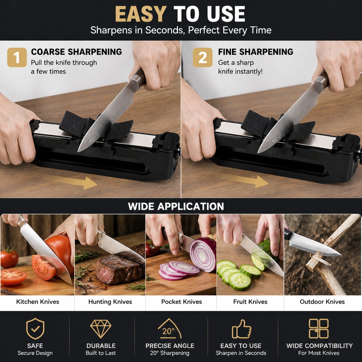 🔥LAST DAY 49% OFF - 🛠️🔪Venture Portable Knife Sharpener-Rush