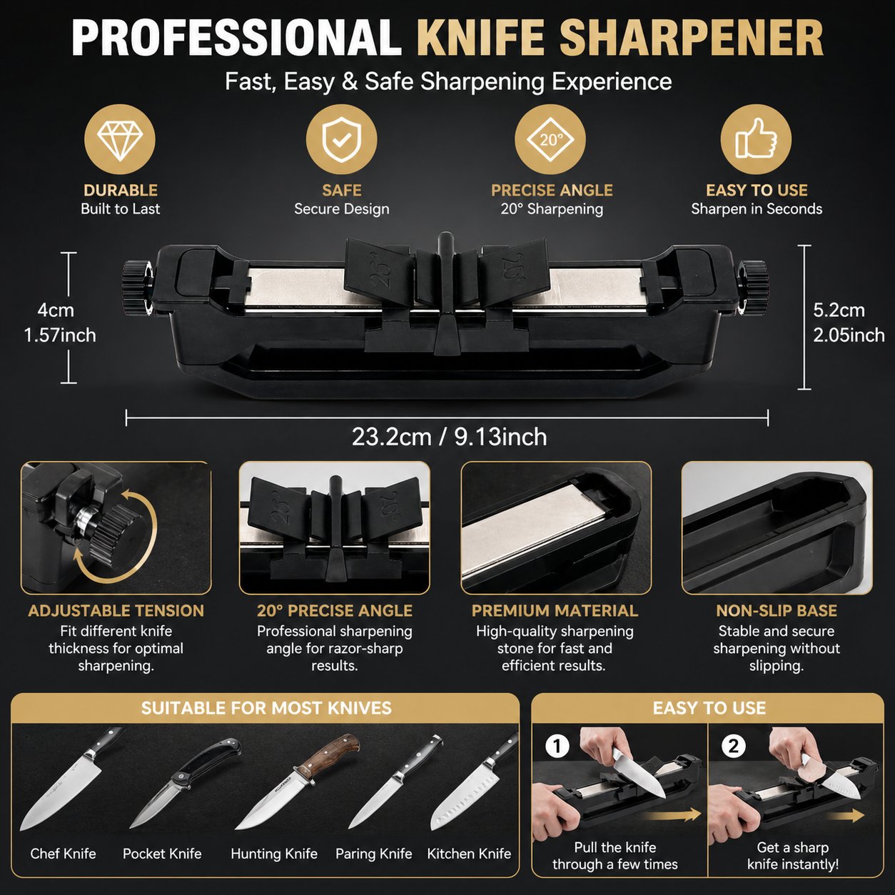 🔥LAST DAY 49% OFF - 🛠️🔪Venture Portable Knife Sharpener-Rush