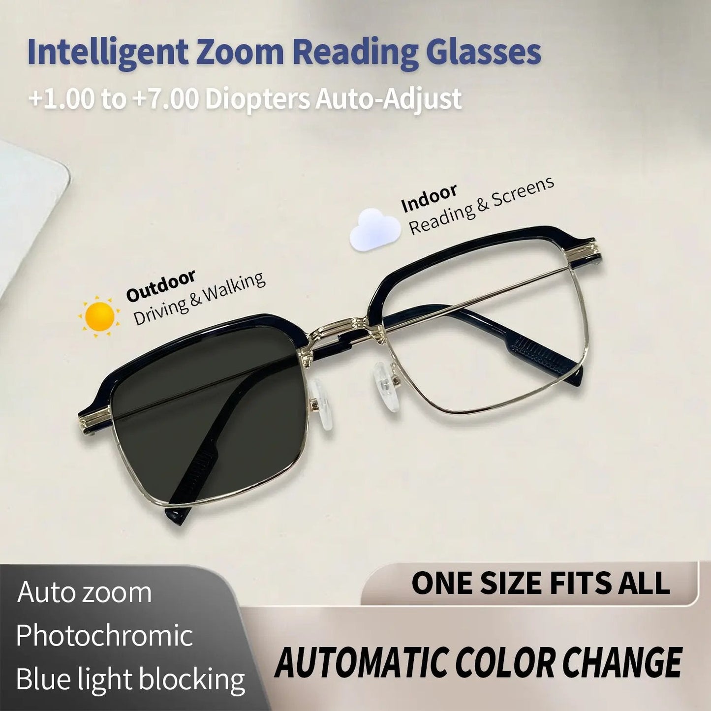 👓✨Auto-Adjusting HD Reading Glasses for Men & Women-Rush