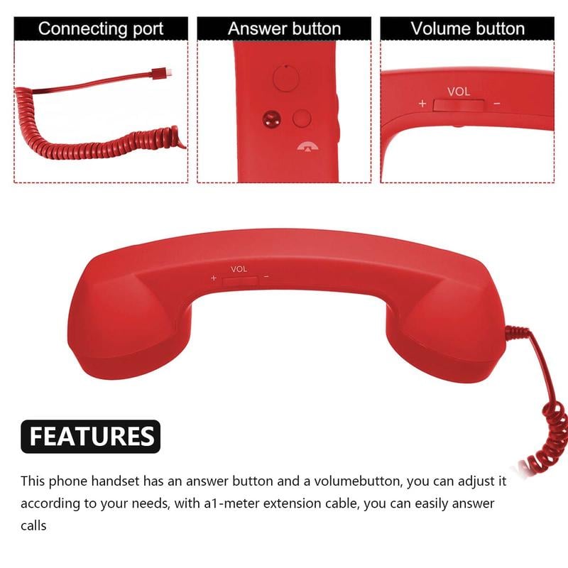 ☎️ Retro telephone handset with Type-C interface 📞-Rush