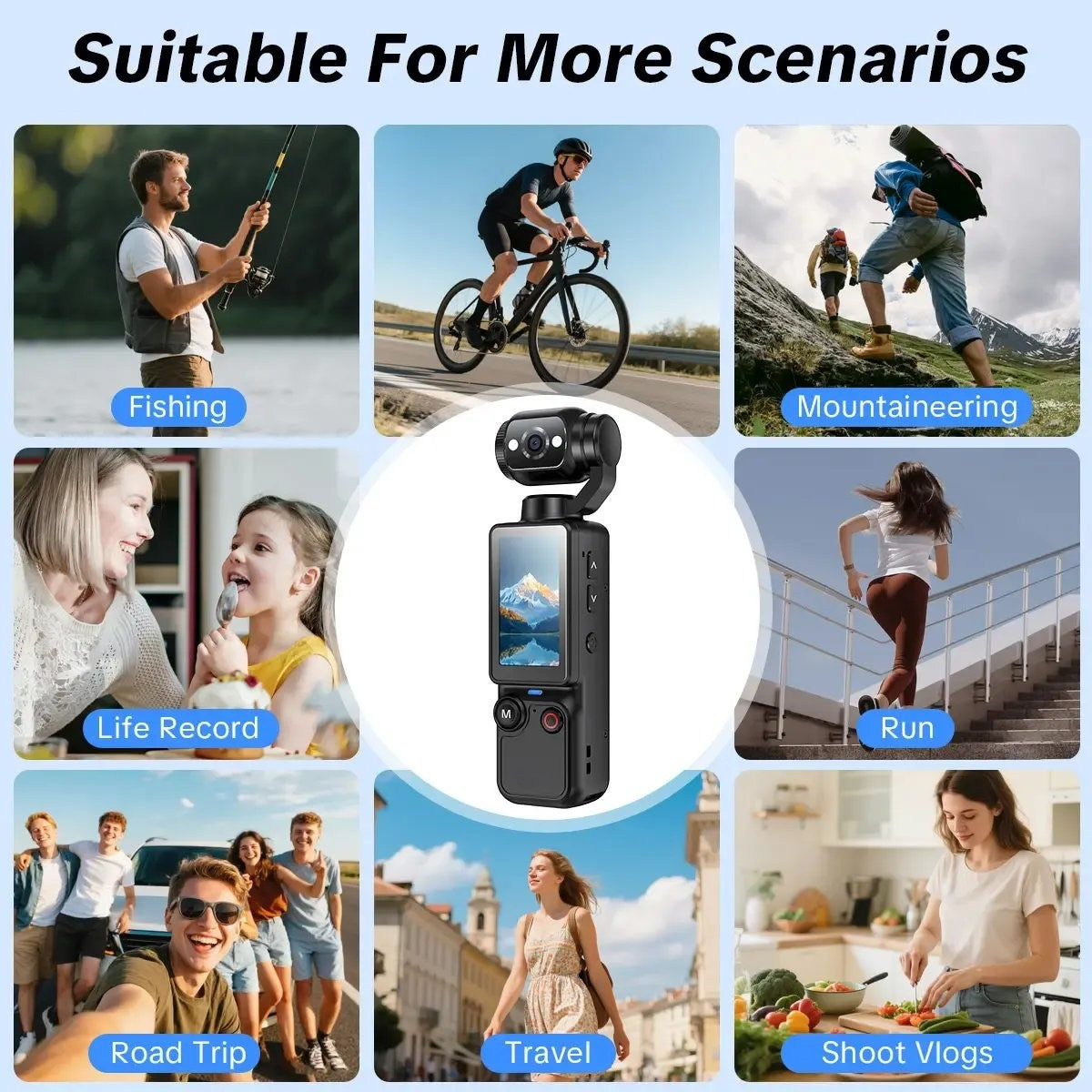 🎥 Upgraded Vlogging Camera – 180° Rotating Lens, Full-Body Video Recorder for Travel, Daily Life & Content Creation-Rush
