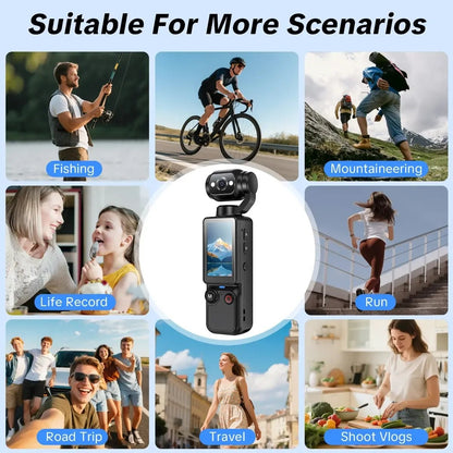 🎥 Upgraded Vlogging Camera – 180° Rotating Lens, Full-Body Video Recorder for Travel, Daily Life & Content Creation-Rush