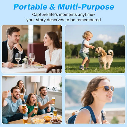 🎥 Upgraded Vlogging Camera – 180° Rotating Lens, Full-Body Video Recorder for Travel, Daily Life & Content Creation-Rush