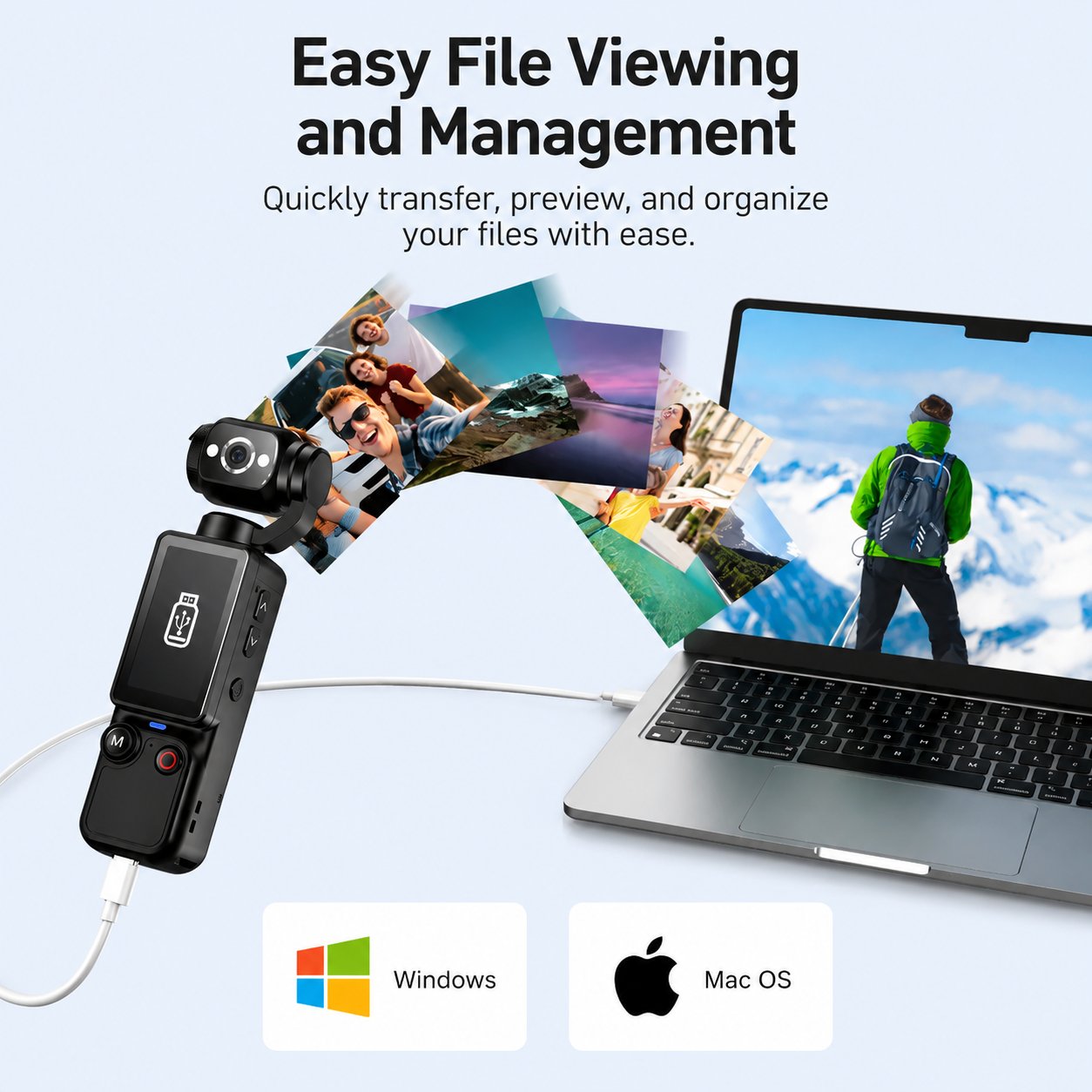 🎥 Upgraded Vlogging Camera – 180° Rotating Lens, Full-Body Video Recorder for Travel, Daily Life & Content Creation-Rush