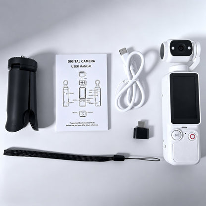 🎥 Upgraded Vlogging Camera – 180° Rotating Lens, Full-Body Video Recorder for Travel, Daily Life & Content Creation-Rush