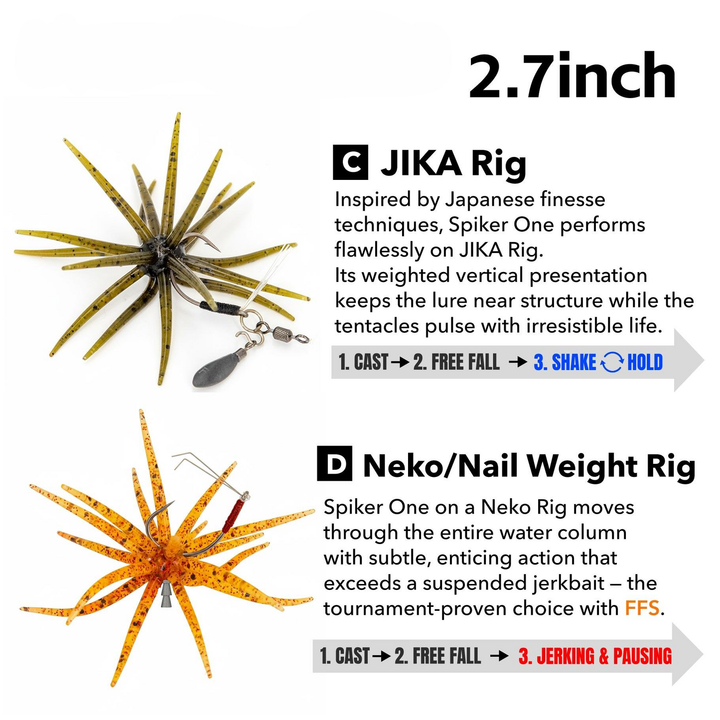 🎣2026 HOT SALE 49% OFF🐙 Tentacle Finesse Soft Plastic Lure-Rush