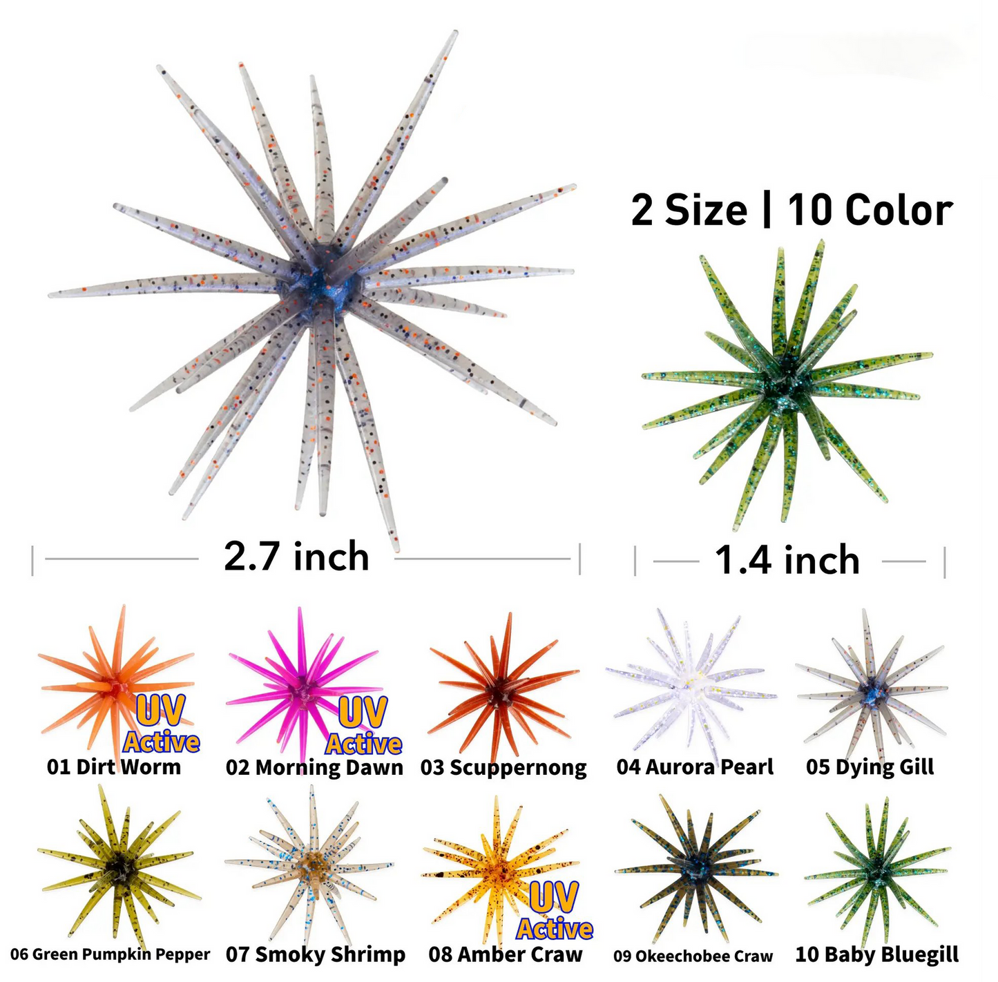 🎣2026 HOT SALE 49% OFF🐙 Tentacle Finesse Soft Plastic Lure-Rush