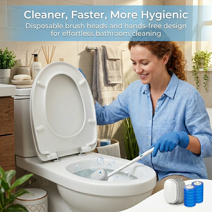 🚽Disposable brush heads and hands-free design for effortless bathroom cleaning-HG
