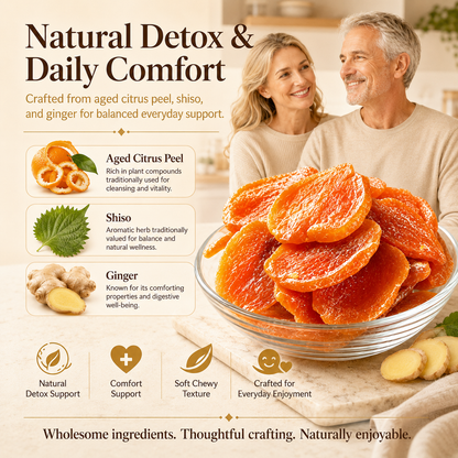 🌿 Aged Citrus Shiso Ginger Chews 🍊-✨ A Naturally Soft & Chewy Herbal Snack | Your Daily Wellness Choice🌱-TY