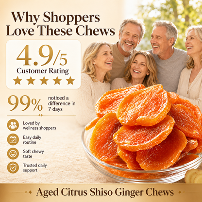 🌿 Aged Citrus Shiso Ginger Chews 🍊-✨ A Naturally Soft & Chewy Herbal Snack | Your Daily Wellness Choice🌱-TY