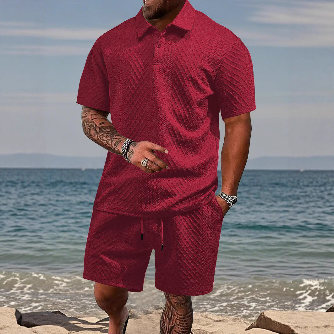 🌴 Men's Summer Polo & Shorts Set-TOP1