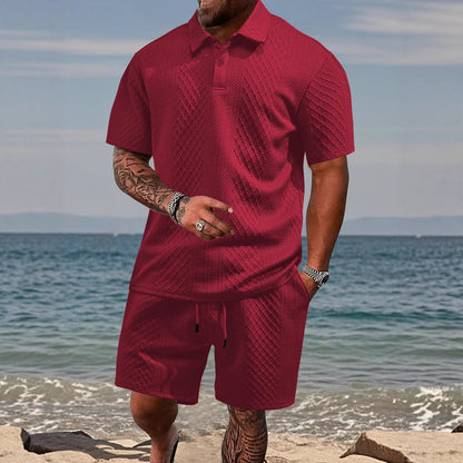 🌴 Men's Summer Polo & Shorts Set-TOP1