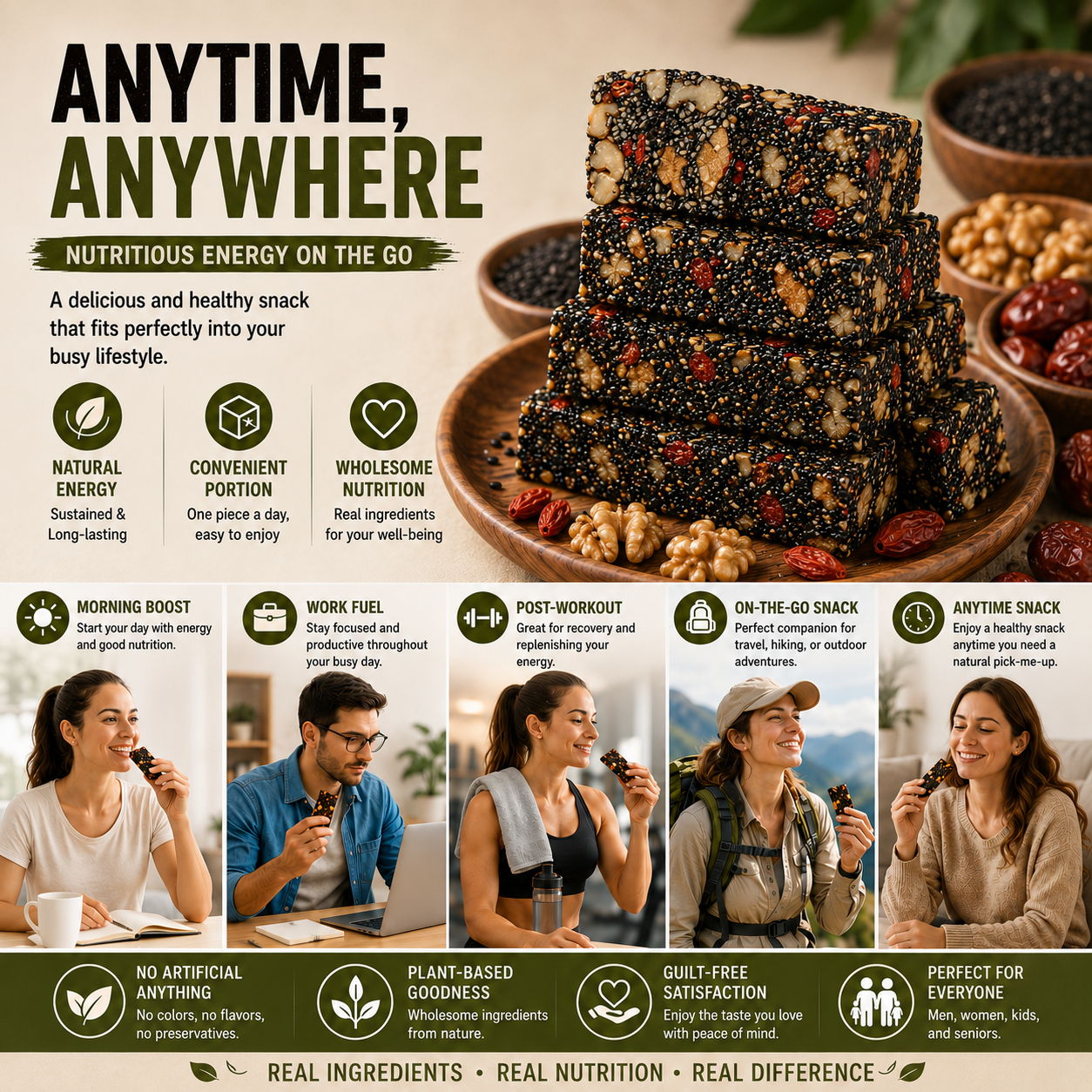 Black Sesame Walnut Cake | Traditional Fiber-Rich Wellness Snack-Rush