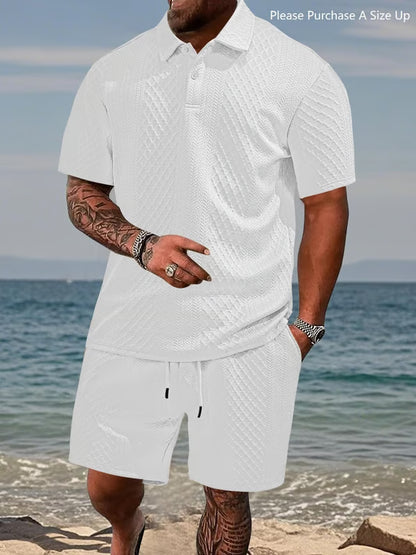 🌴 Men's Summer Polo & Shorts Set-TOP1