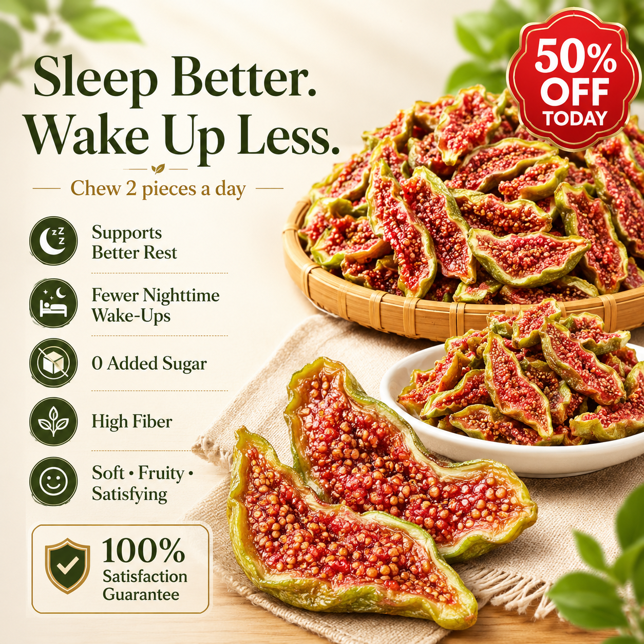 🌿Premium Emerald Dried Figs | 100% Sun-Dried Superfood ☀️ -TOP1