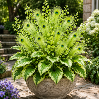 🌿🔥 Peacock Flame Hosta – Stunning Colors That Brighten Any Space 🦚-TOP1