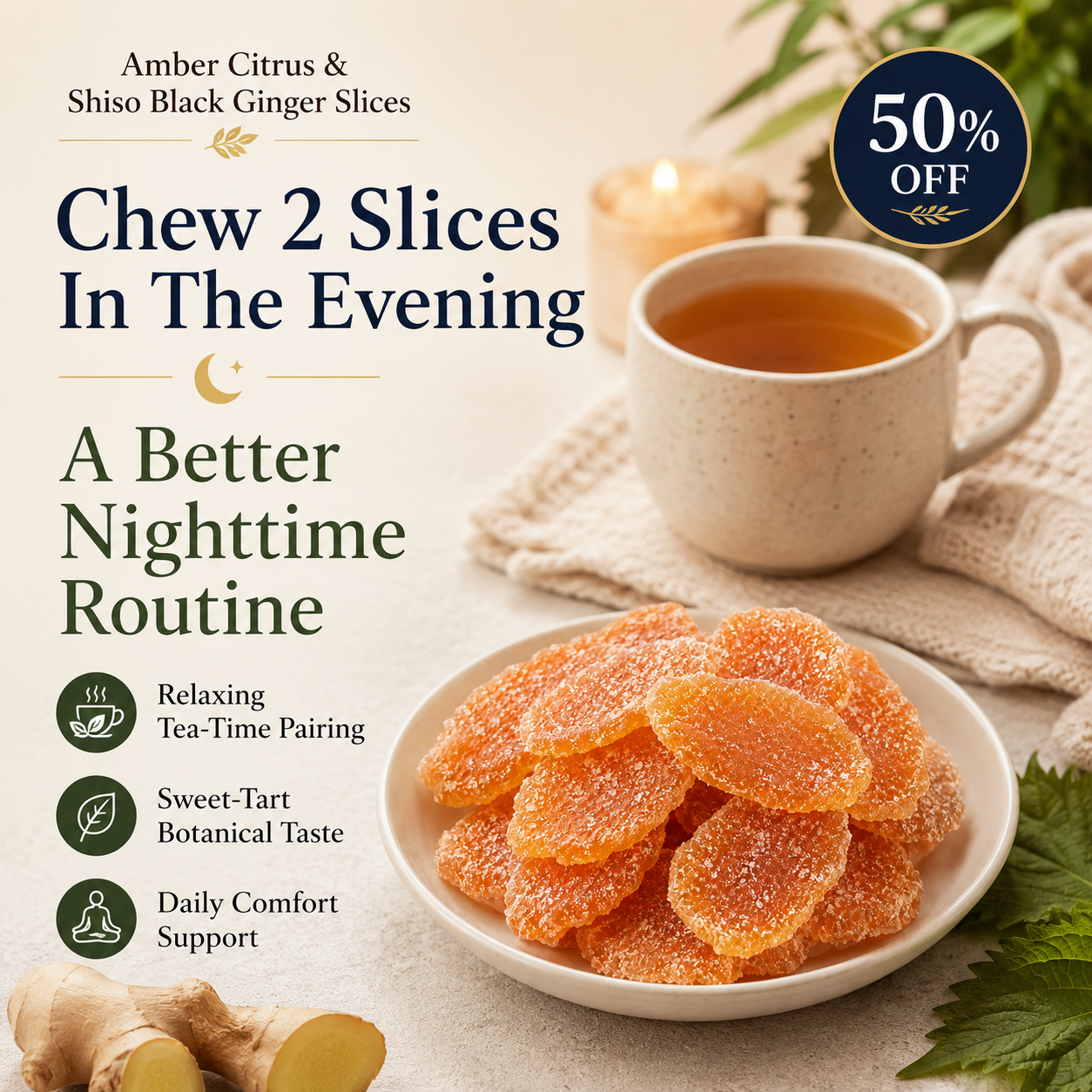 Botanical daily snack for adults over 50