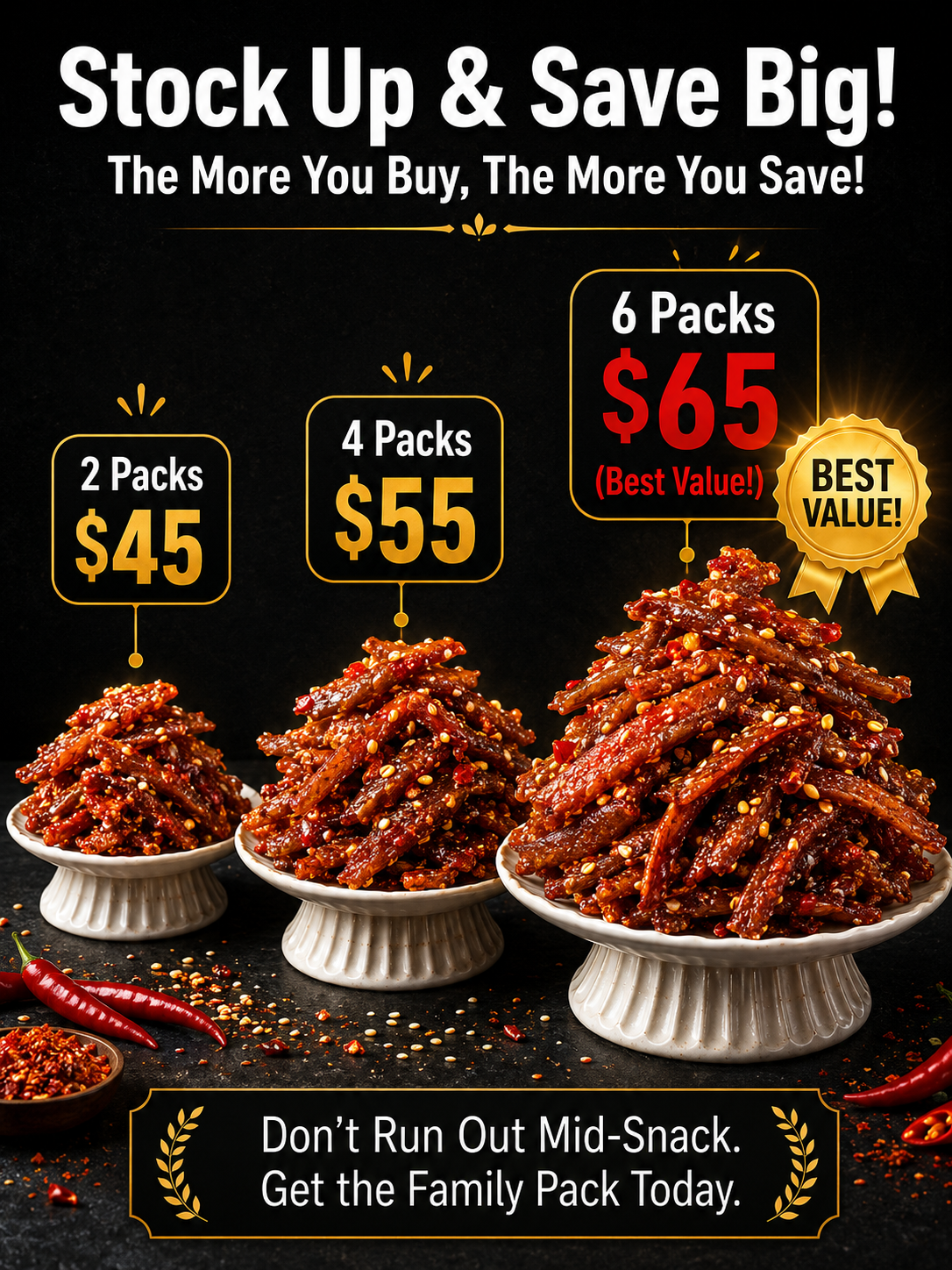 🔥 Buy 6 for $65 (Best Value Family Pack: Only $10.83 per pack)