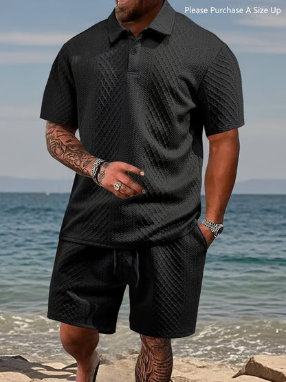 🌴 Men's Summer Polo & Shorts Set-TOP1