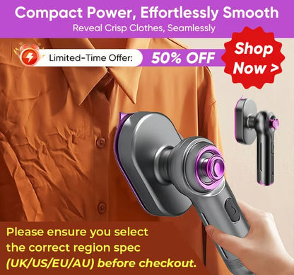 👕Toss Your Bulky Iron! Portable Steamer Irons Wrinkles In Seconds-HG
