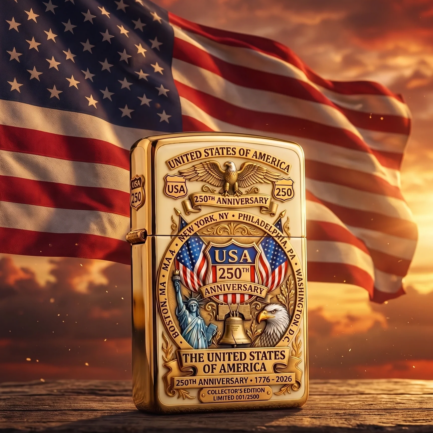 🔥🎁USA 250th Anniversary Lighter-HG