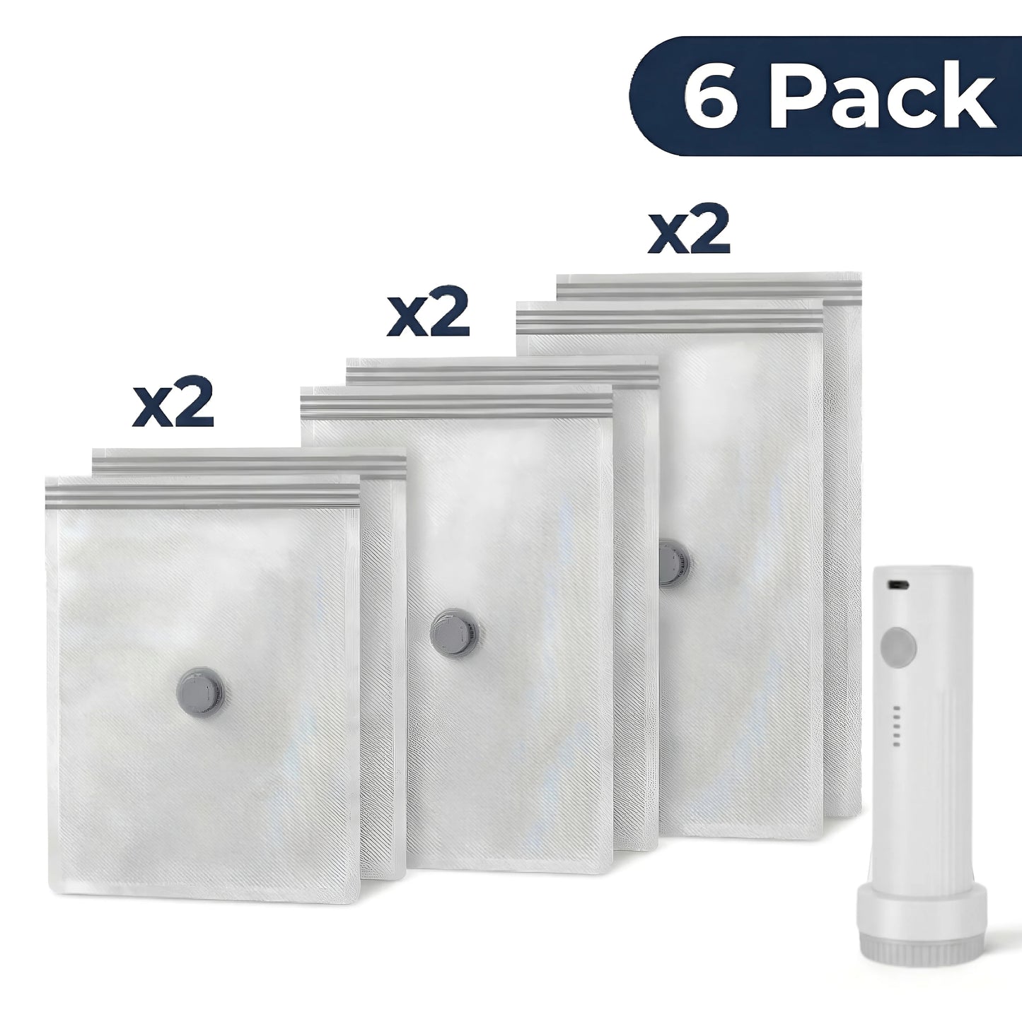 Cordless Travel Vacuum Bag Set, Save 80% of luggage space immediately-HG