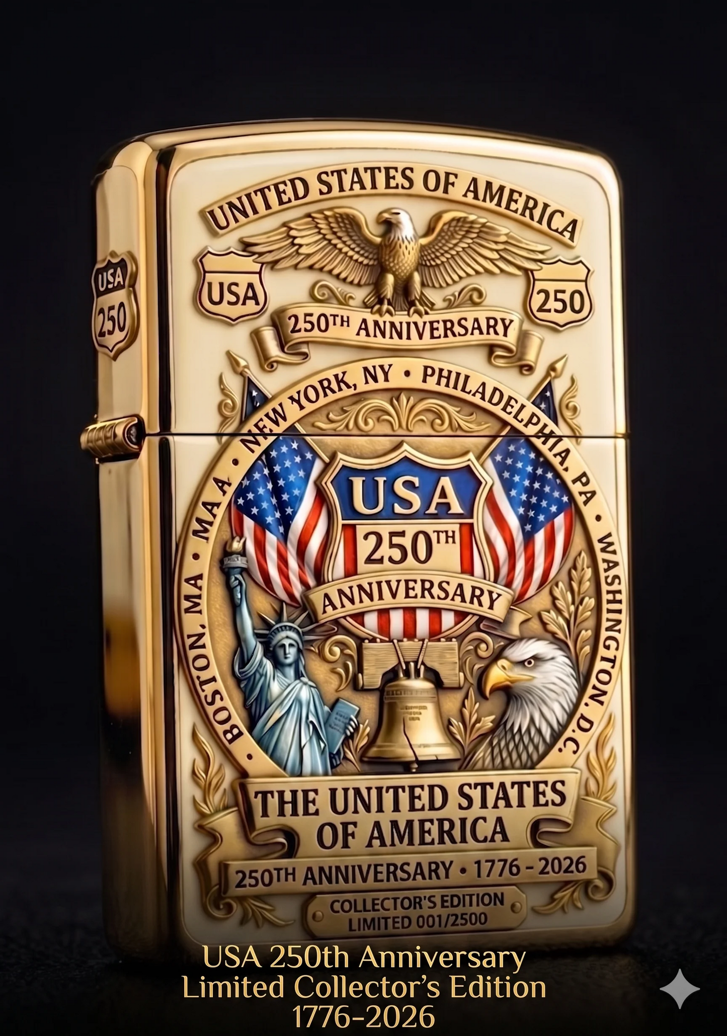 🔥🎁USA 250th Anniversary Lighter-HG
