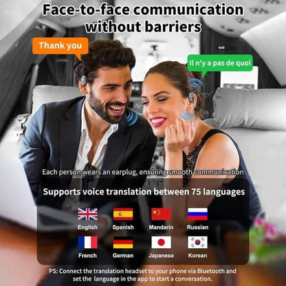 🏆AI-Powered Wireless Bluetooth 5.4 Earphones | Ultra-Clear Translation -HG